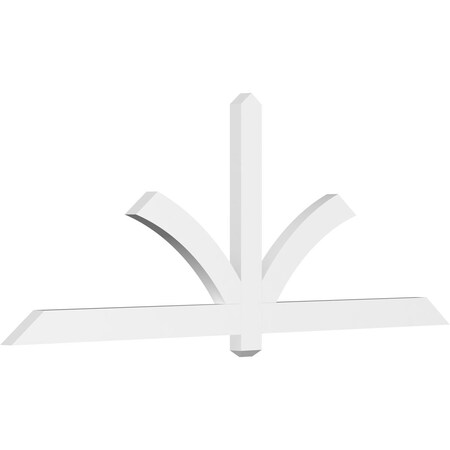 Ekena Millwork Redmond Architectural Grade PVC Gable Bracket, 84"W x 31 1/2"H x 2"D x 4"F, 9/12 Pitch GBP084X32X0204RED00